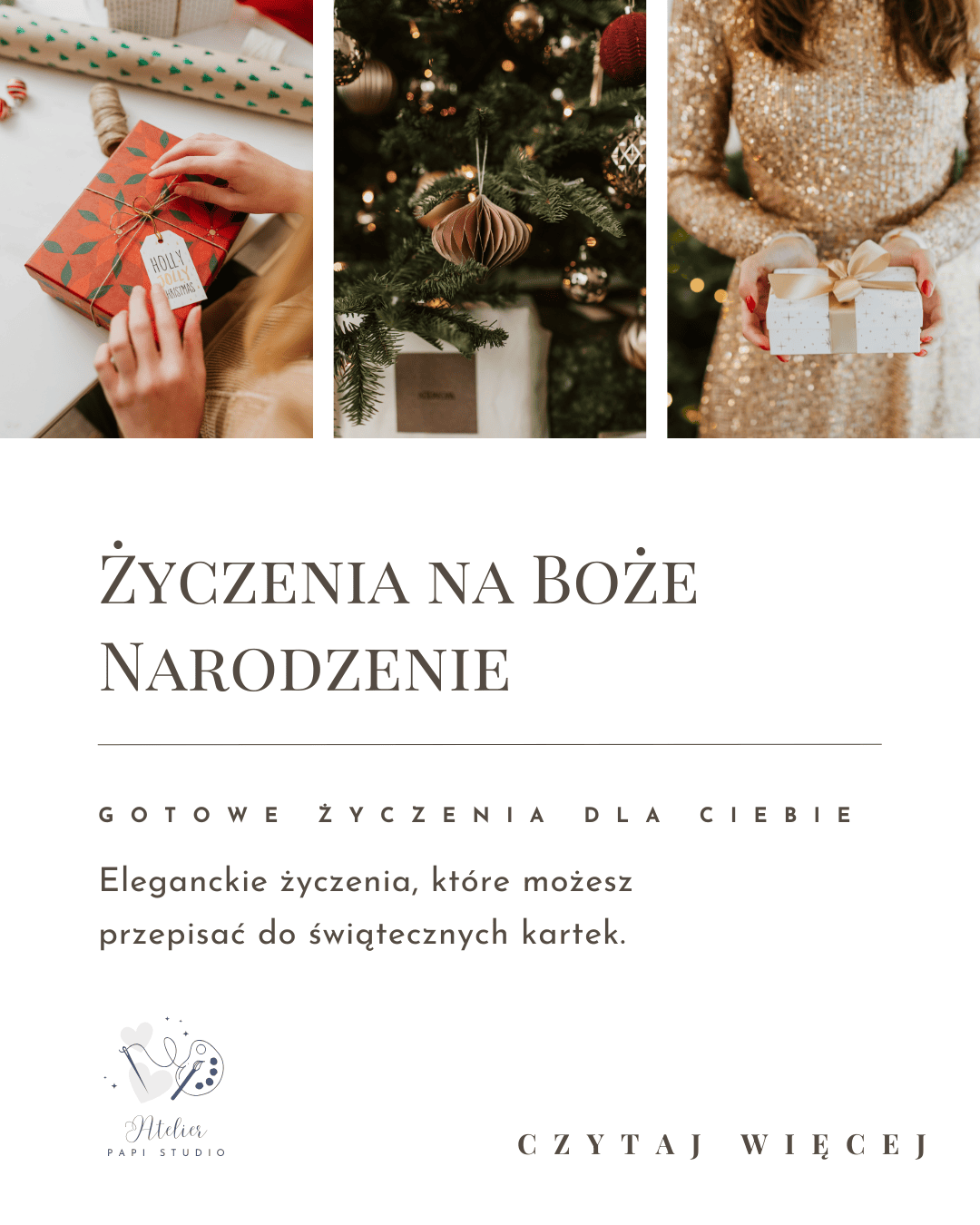 Eleganckie życzenia na Boże Narodzenie